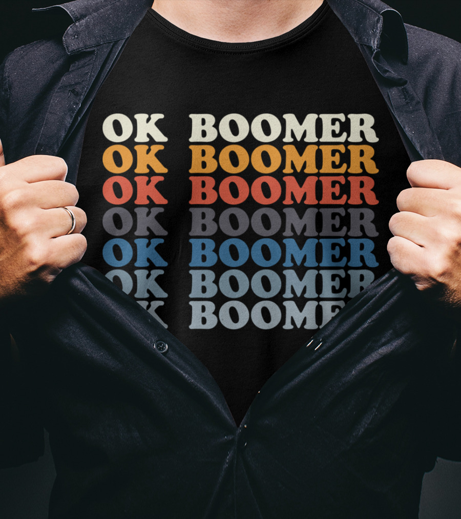 OK Boomer For Teenagers Millennials Gen Z Funny Meme OK Boomer Retro T-Shirt