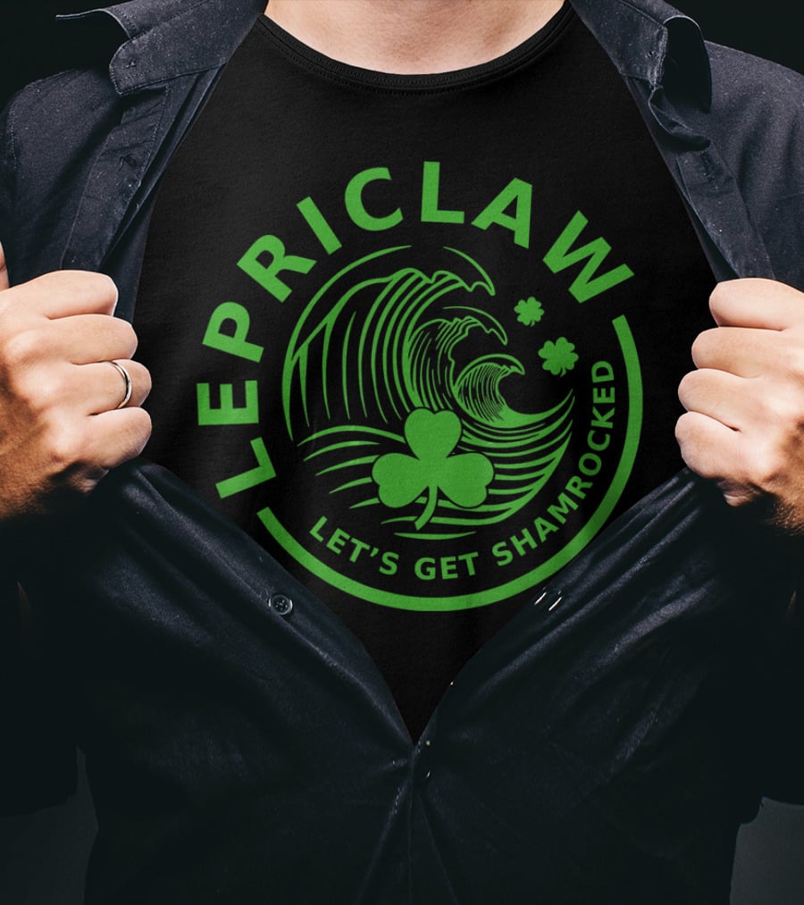 Lepriclaw Let's Get Shamrocked Funny Drinking Claws T-Shirt