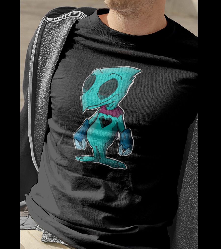 Heartless Kingdom Hearts Blue Creature With Heart T-Shirt