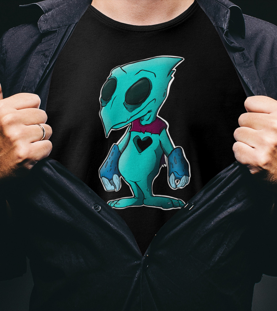 Heartless Kingdom Hearts Blue Creature With Heart T-Shirt