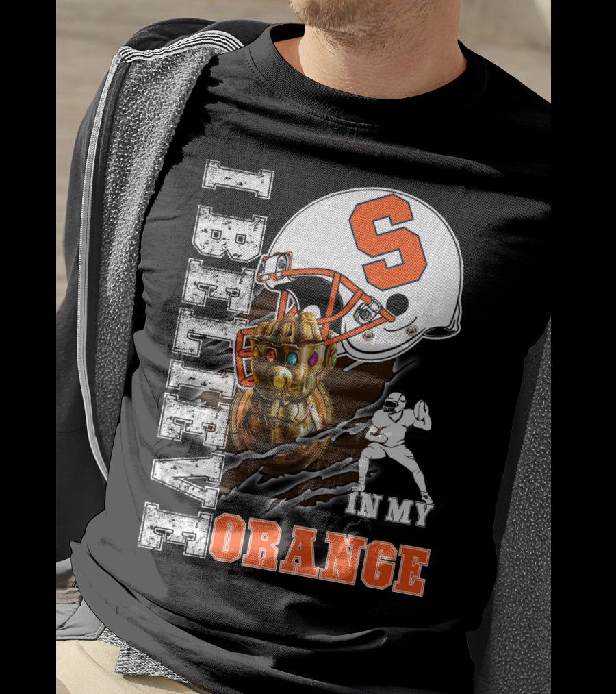 I Believe In My Orange Infinity Gauntlet Football S Helmet Fan T-Shirt