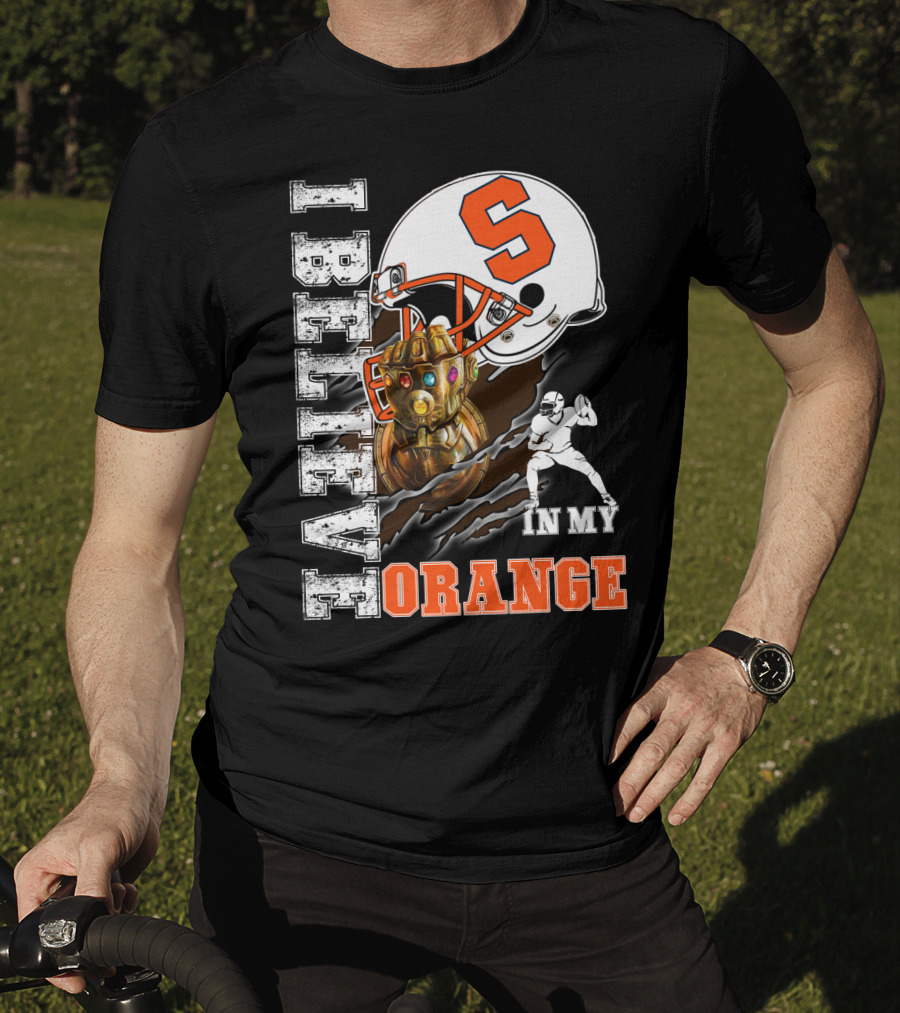 I Believe In My Orange Infinity Gauntlet Football S Helmet Fan T-Shirt