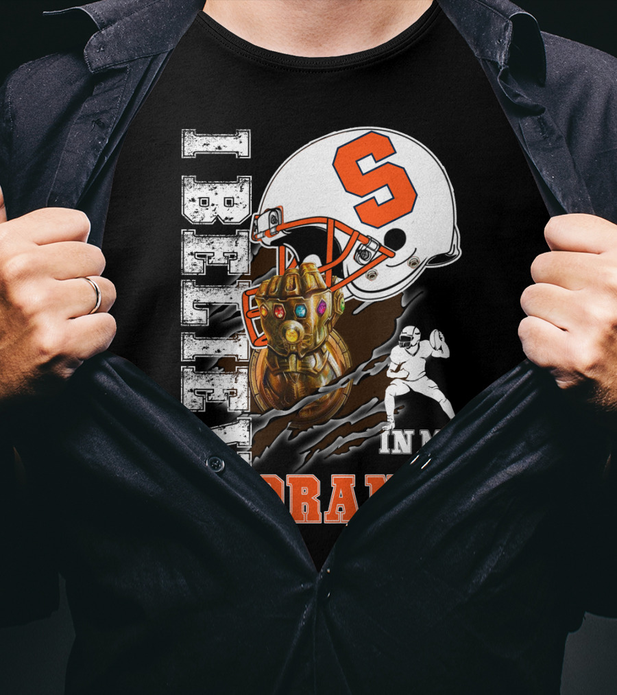I Believe In My Orange Infinity Gauntlet Football S Helmet Fan T-Shirt