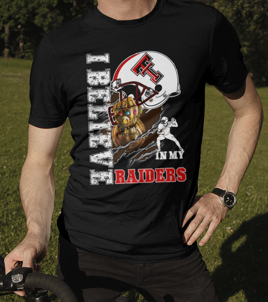 I Believe In My Raiders Infinity Gauntlet Football Helmet T-Shirt