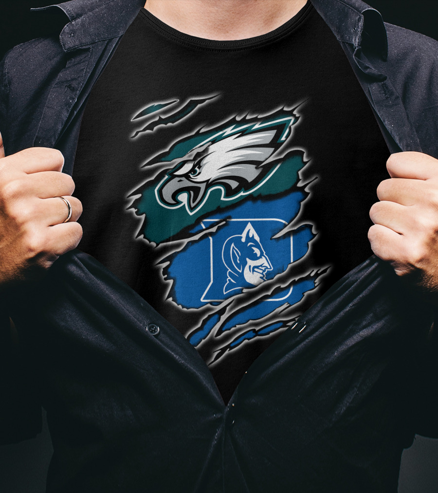 Philadelphia Eagles Duke Blue Devils Fan T-Shirt