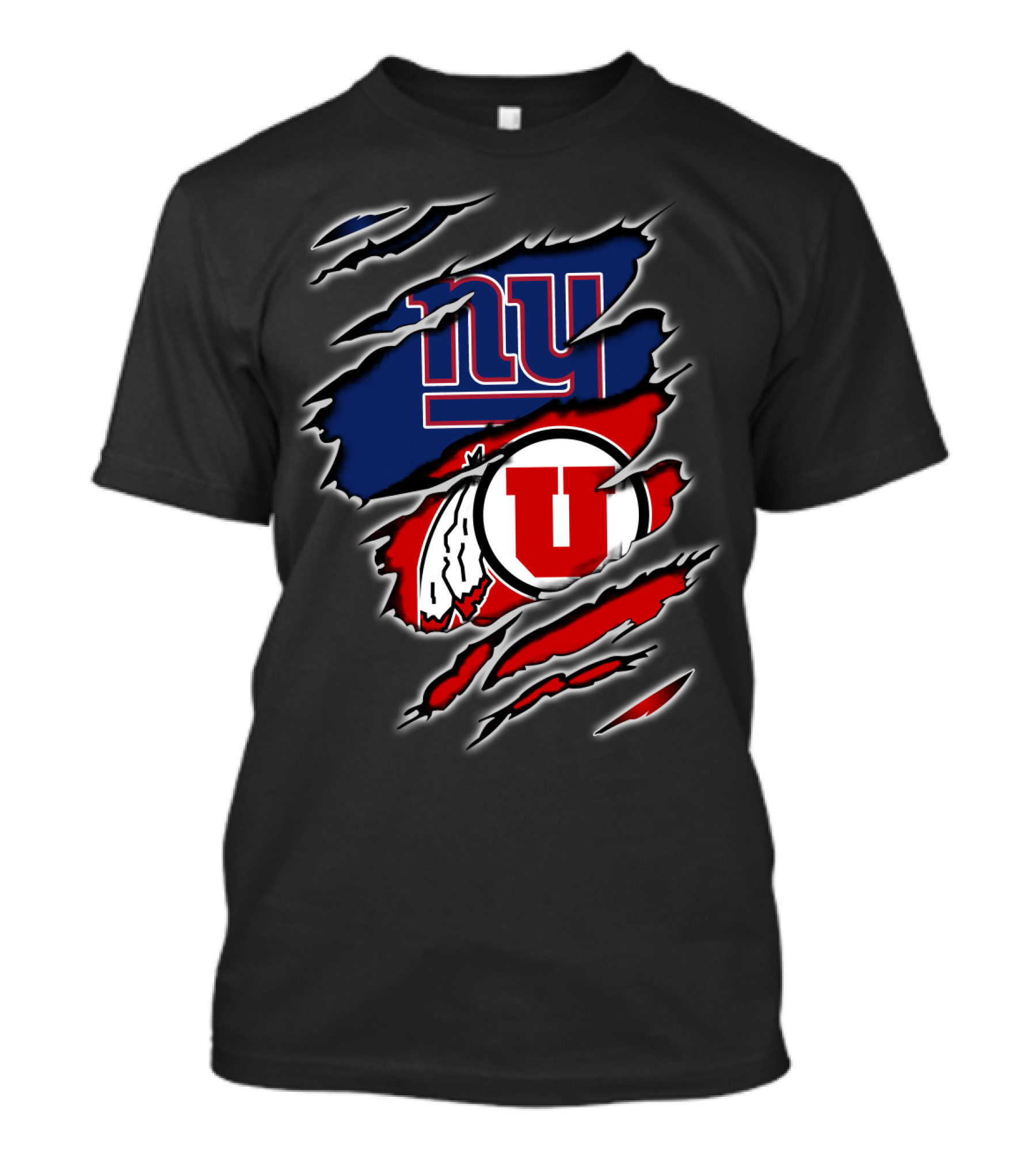 Giants Utes Dual Logo Scratch T-Shirt
