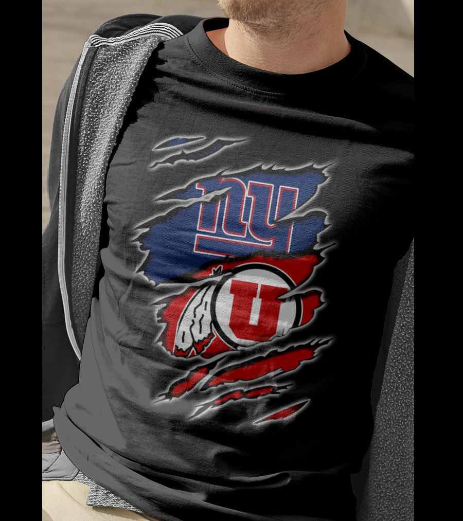 Giants Utes Dual Logo Scratch T-Shirt