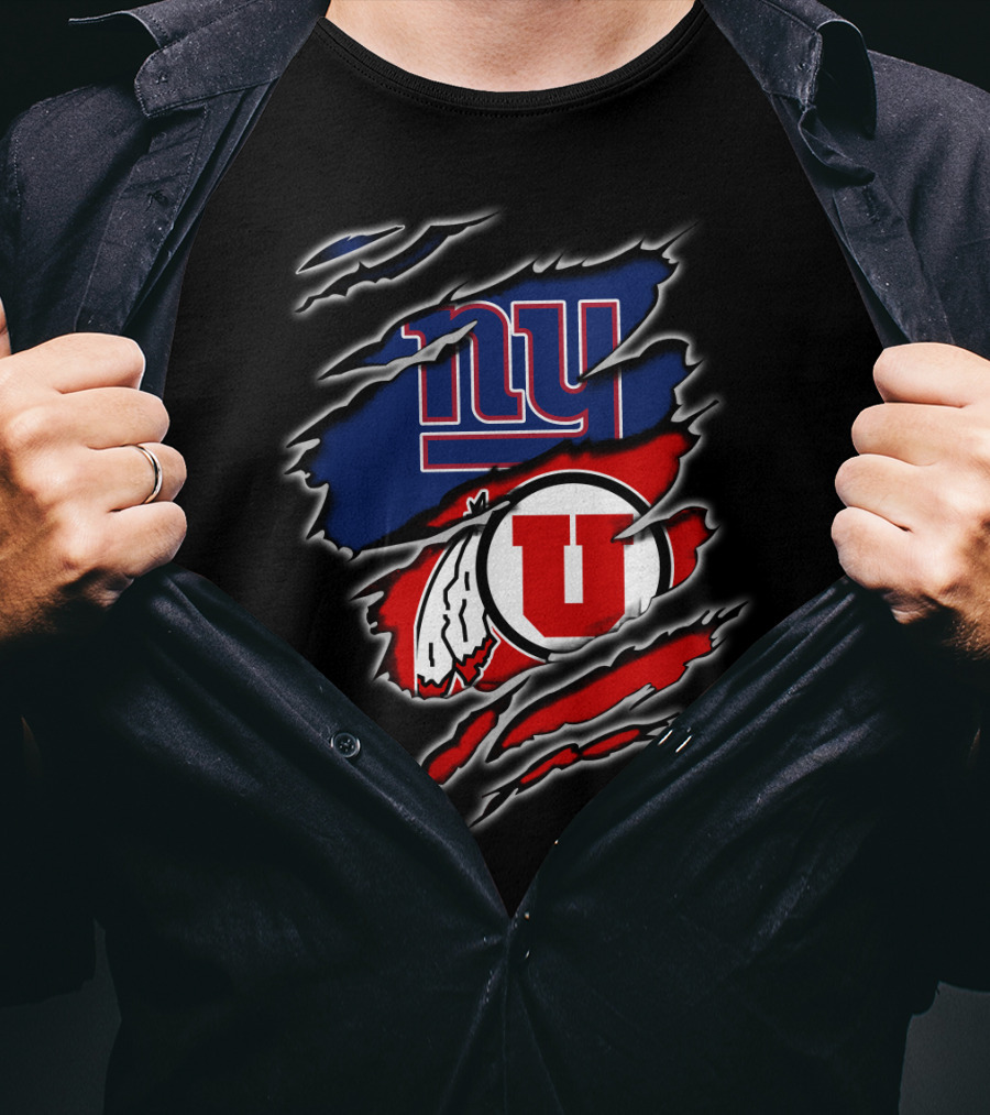 Giants Utes Dual Logo Scratch T-Shirt