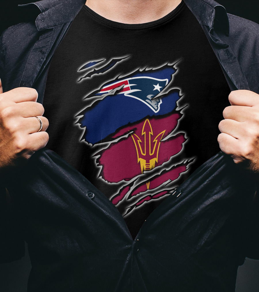 Patriots Arizona State University Torn Overlay T-Shirt
