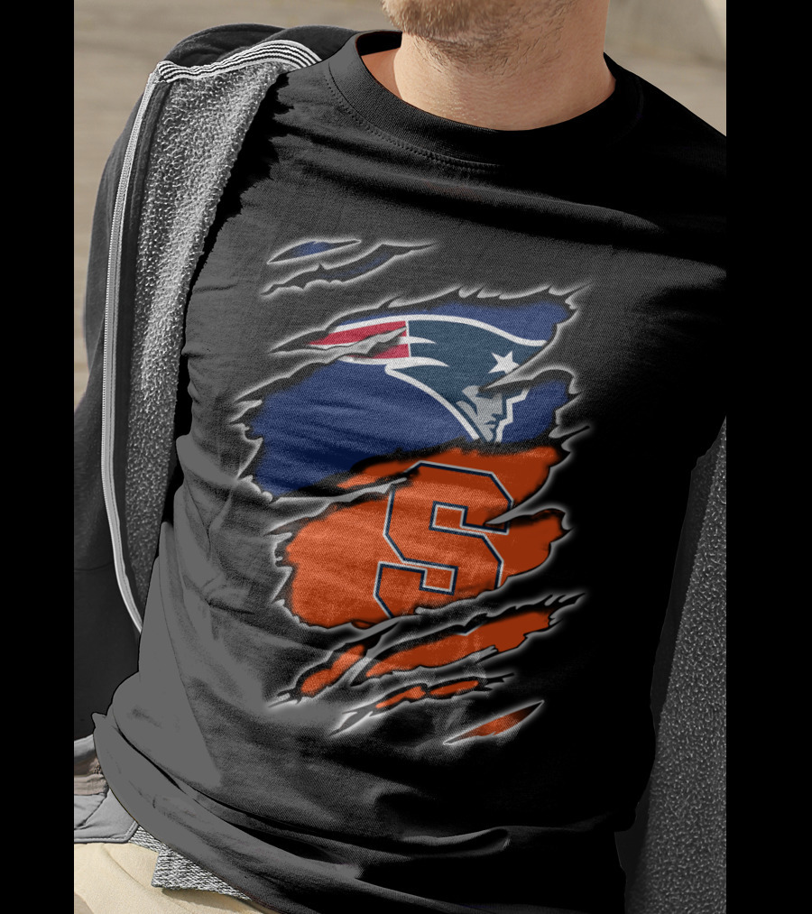 Patriots Syracuse Football Fan Logo Crossover T-Shirt