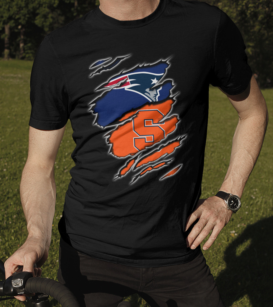 Patriots Syracuse Football Fan Logo Crossover T-Shirt