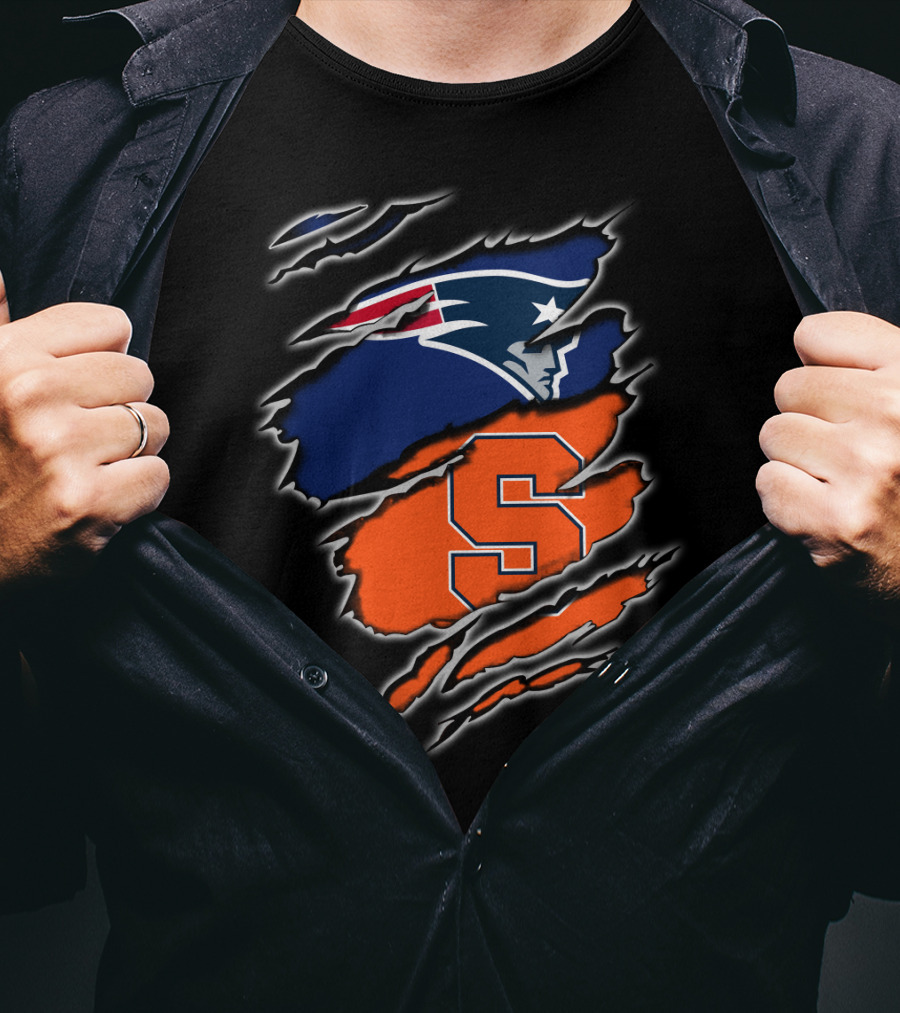 Patriots Syracuse Football Fan Logo Crossover T-Shirt