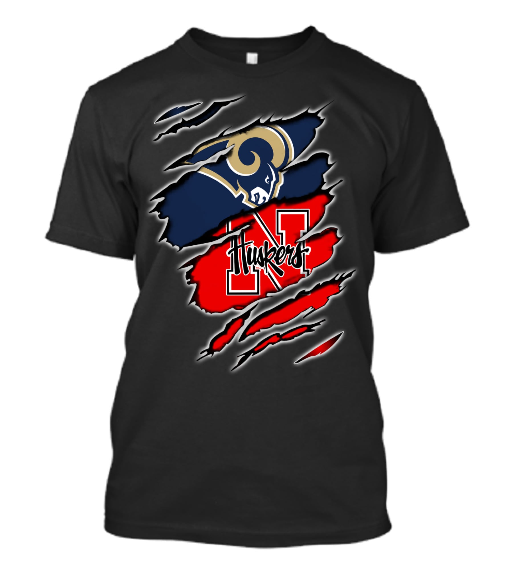 Rams Huskers Scratch Claw T-Shirt