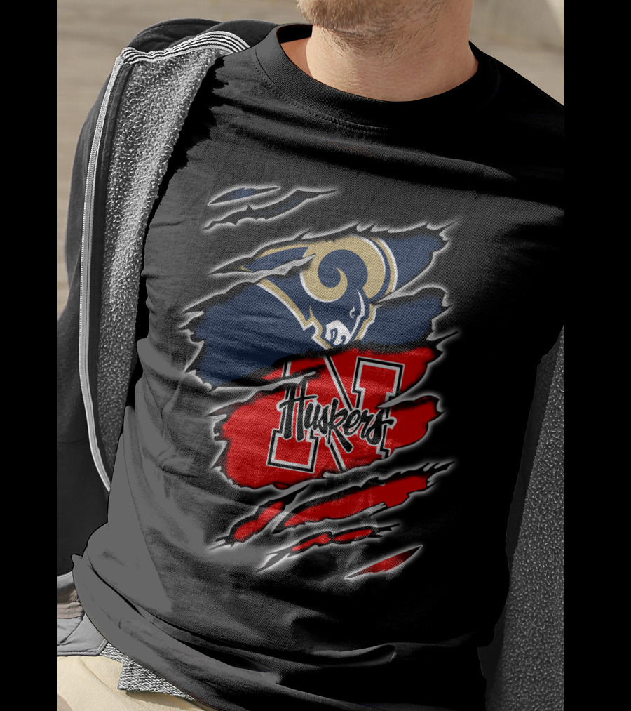 Rams Huskers Scratch Claw T-Shirt