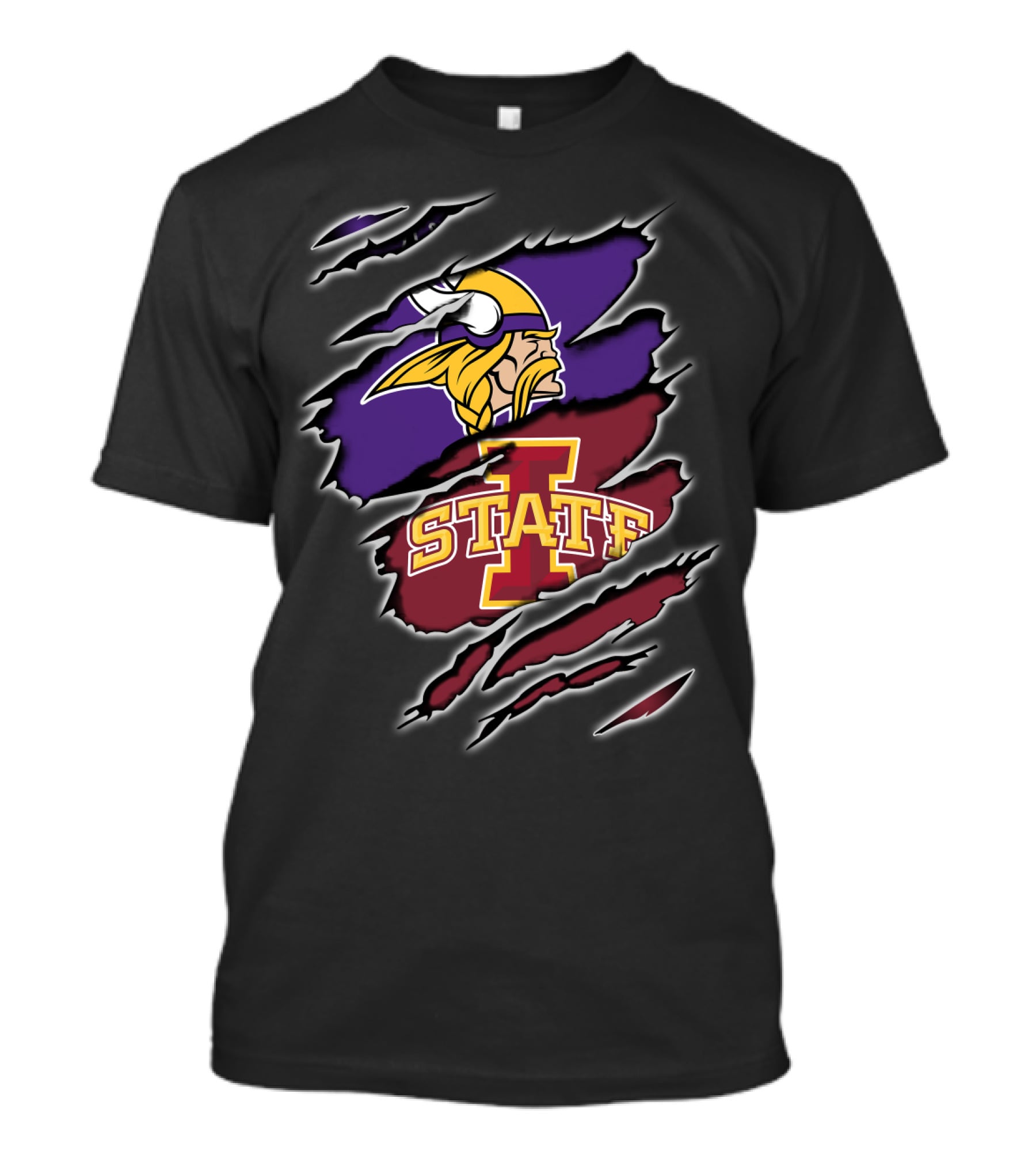 Minnesota Vikings Iowa State Cyclones Logos T-Shirt