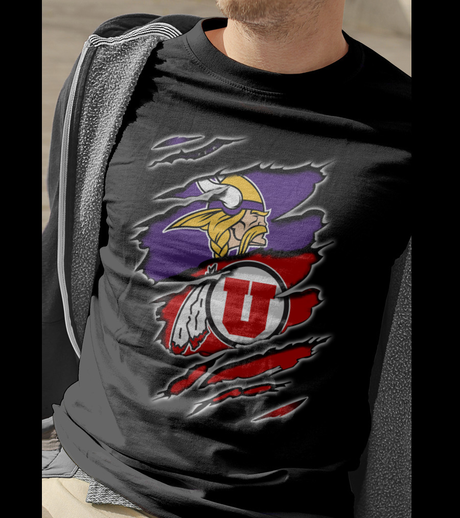 Minnesota Vikings Utah Utes Collaboration T-Shirt