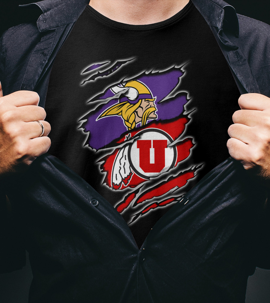 Minnesota Vikings Utah Utes Collaboration T-Shirt