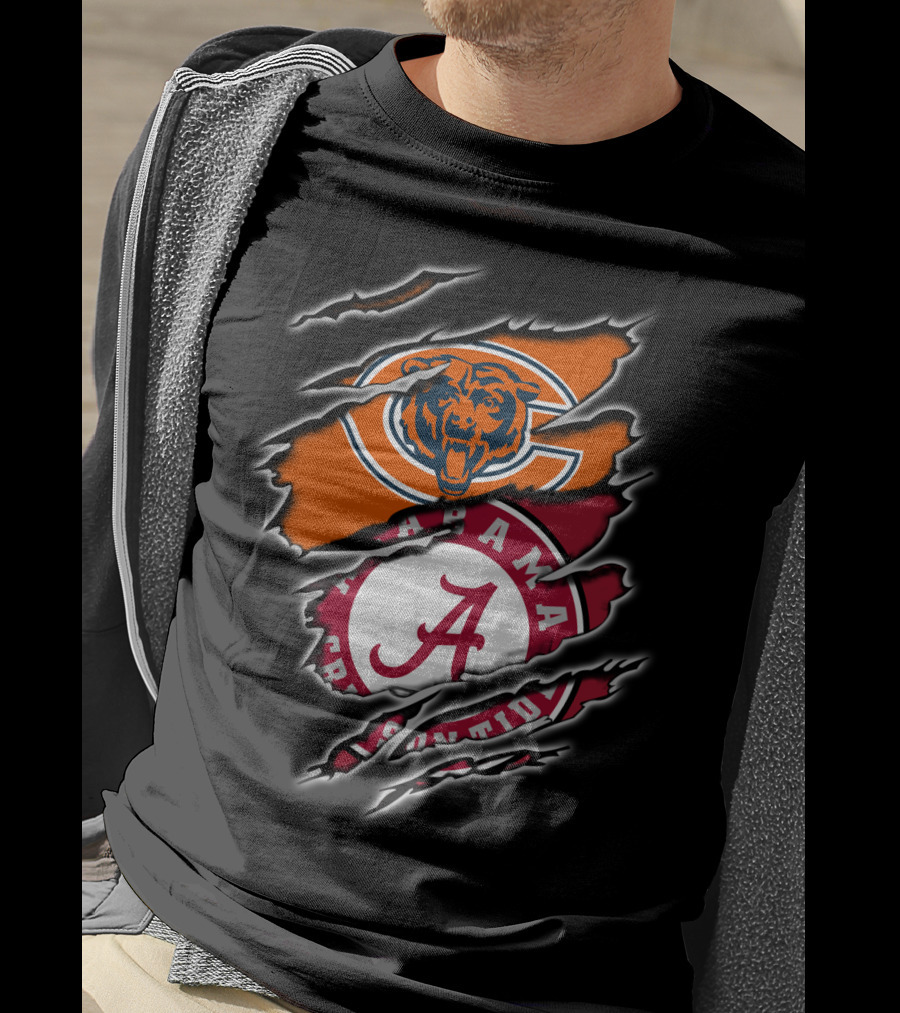 Chicago Bears Alabama Crimson Tide Crossover T-Shirt