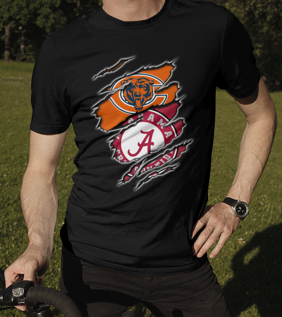 Chicago Bears Alabama Crimson Tide Crossover T-Shirt