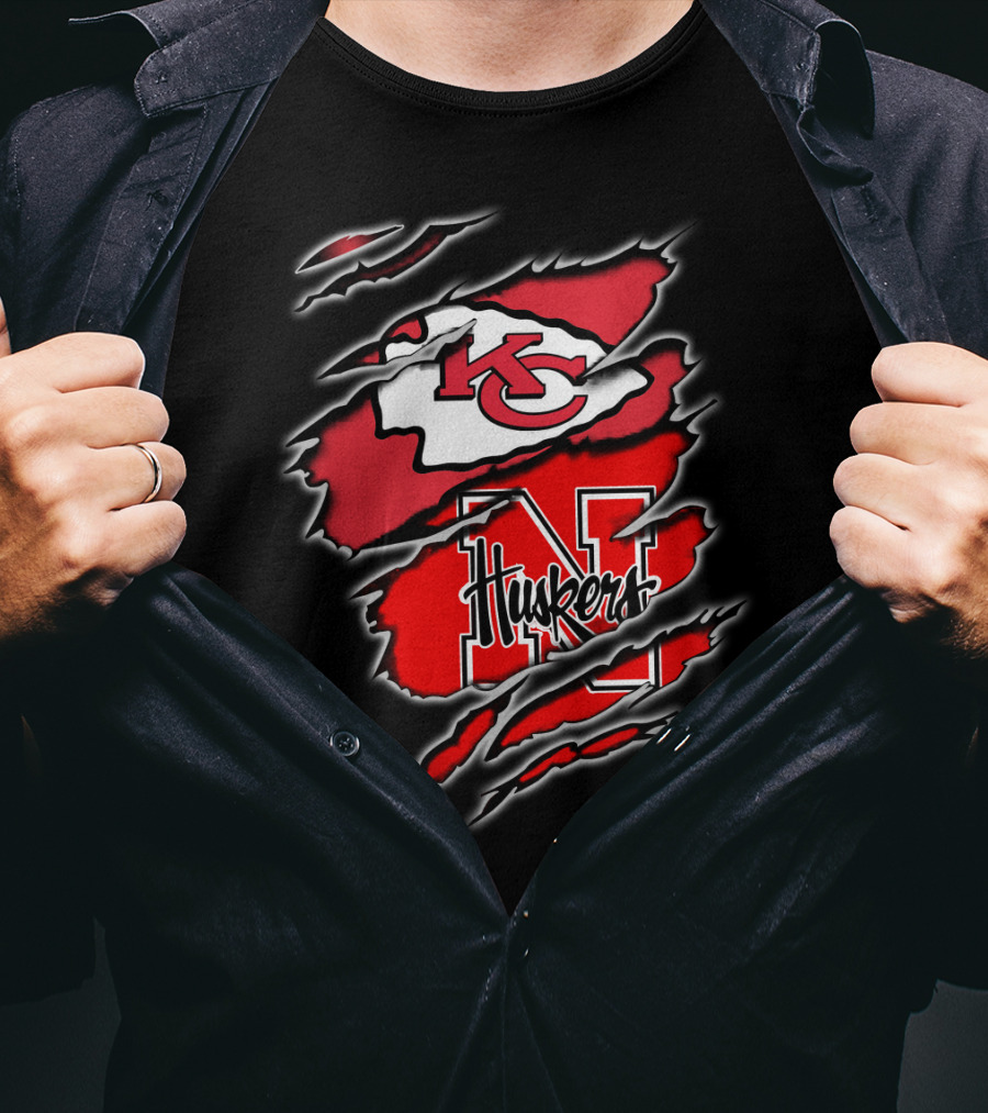 Chiefs KC Huskers Nebraska N Football T-Shirt