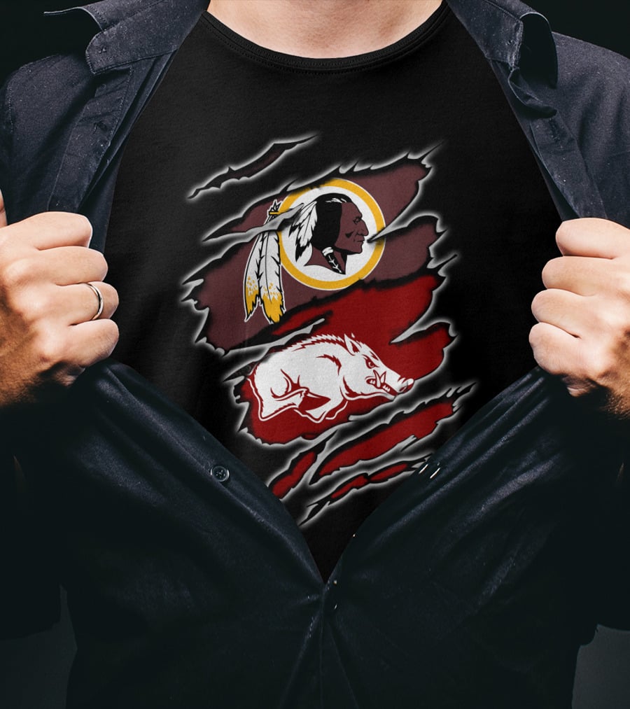 Washington Redskins Arkansas Razorbacks Fusion T-Shirt