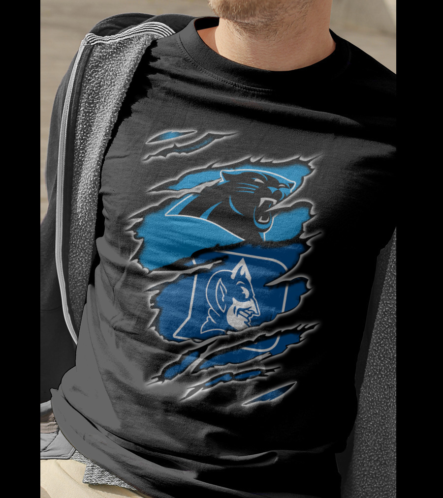 Panthers Duke Collaboration Ripped Blue T-Shirt