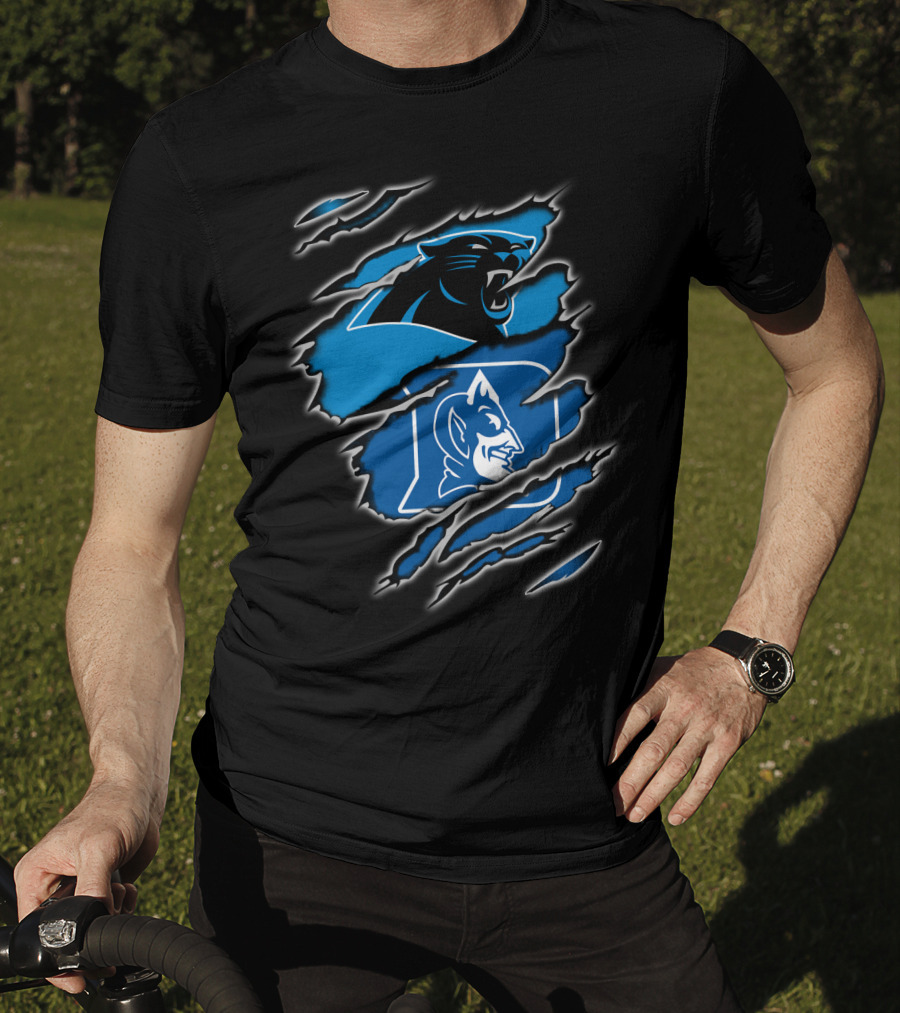Panthers Duke Collaboration Ripped Blue T-Shirt