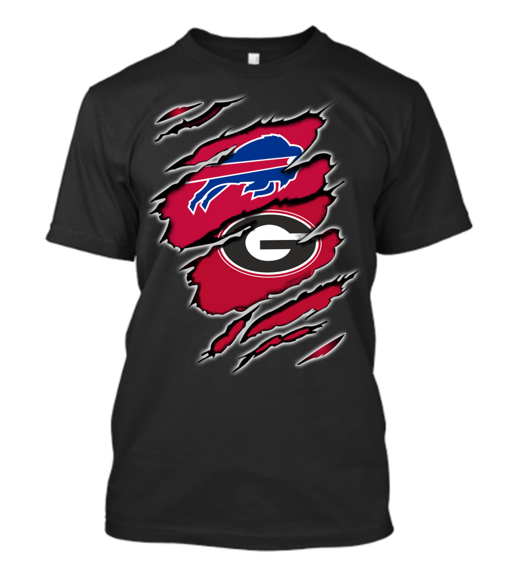 Buffalo Bills Georgia Bulldogs Claw Marks T-Shirt