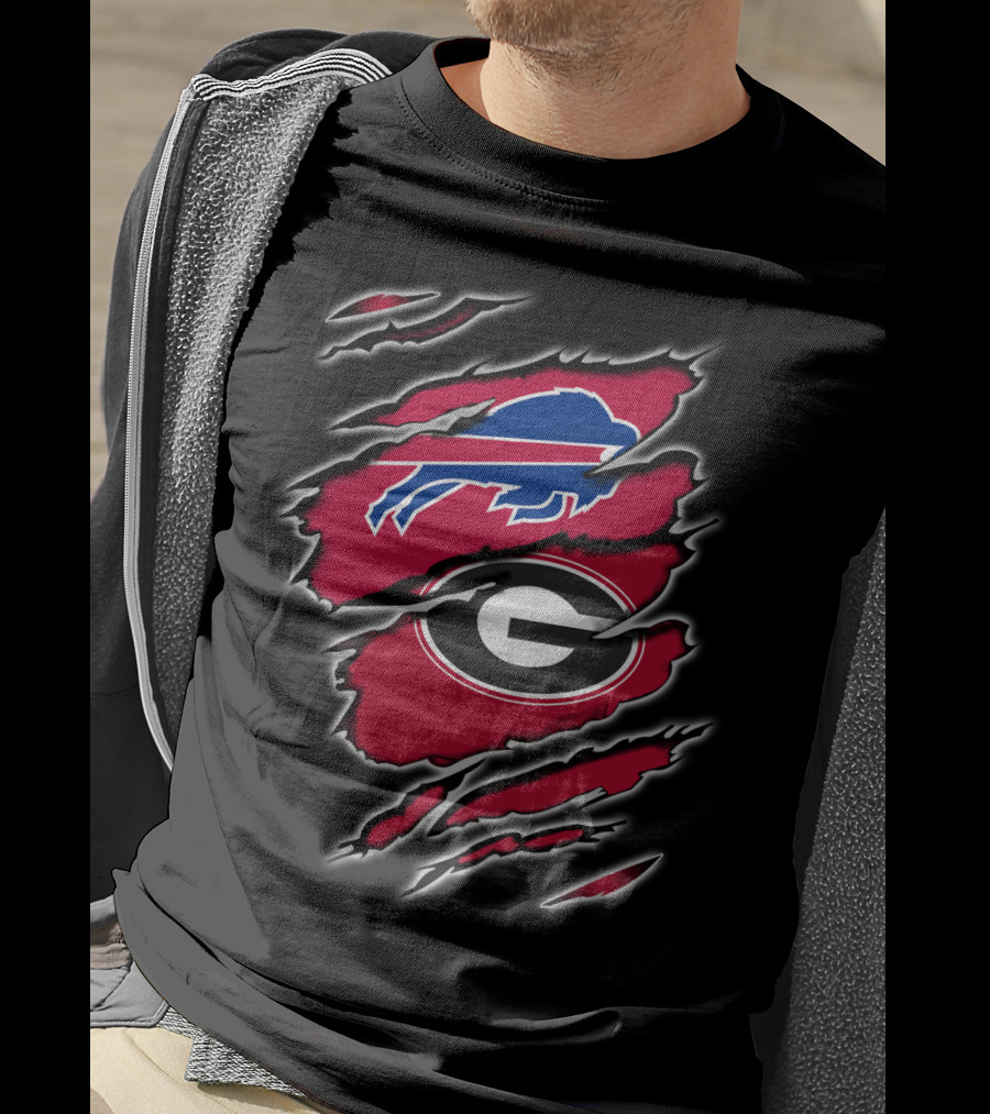 Buffalo Bills Georgia Bulldogs Claw Marks T-Shirt