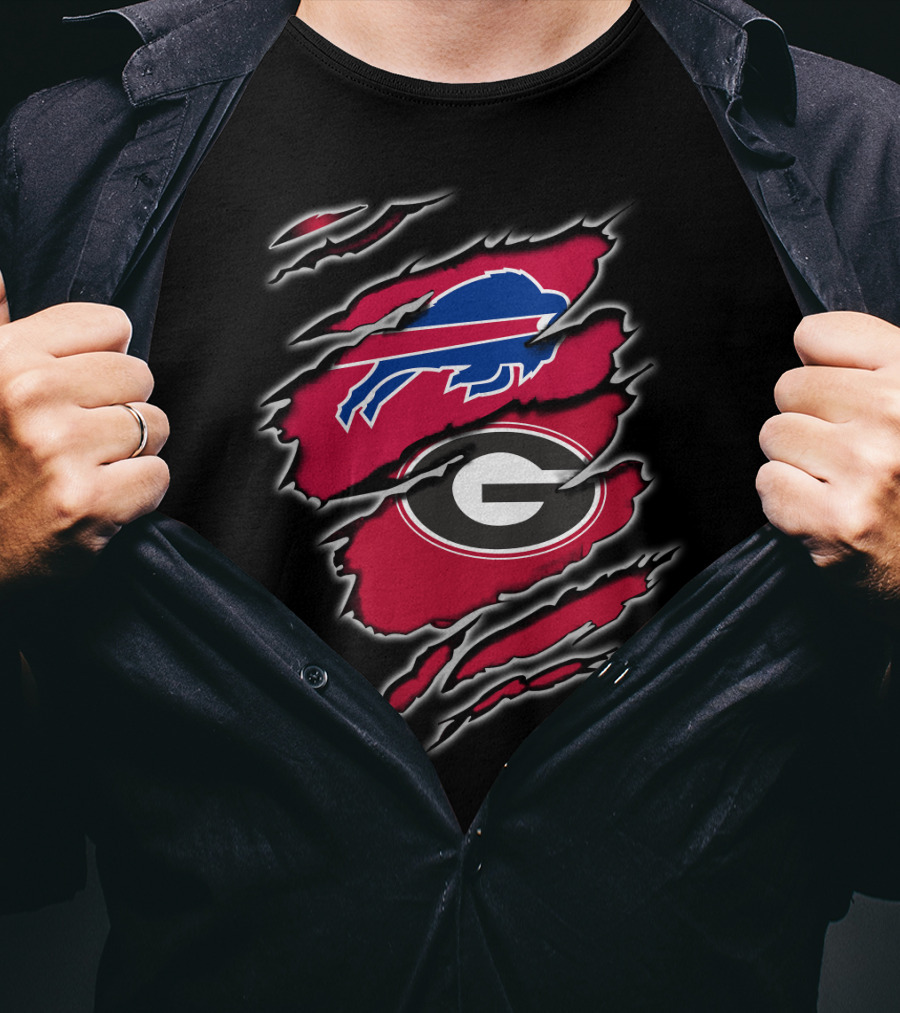 Buffalo Bills Georgia Bulldogs Claw Marks T-Shirt