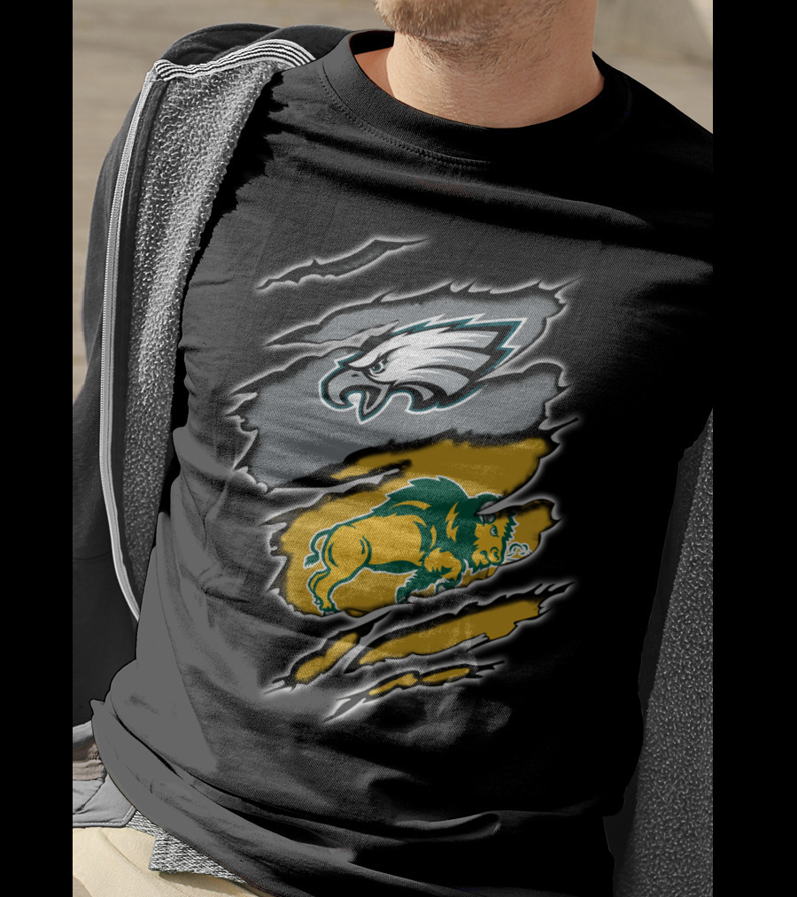 Philadelphia Eagles North Dakota State Bison Fans T-Shirt