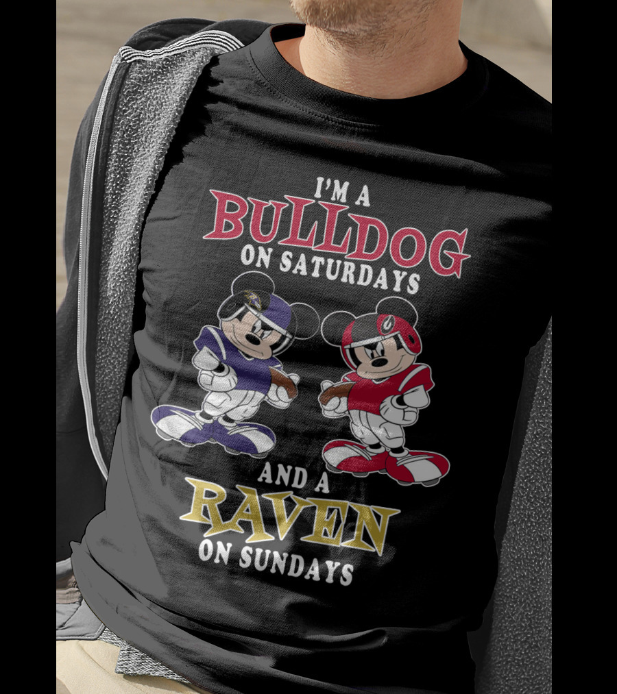 I'm A Bulldog On Saturdays And A Raven On Sundays T-Shirt