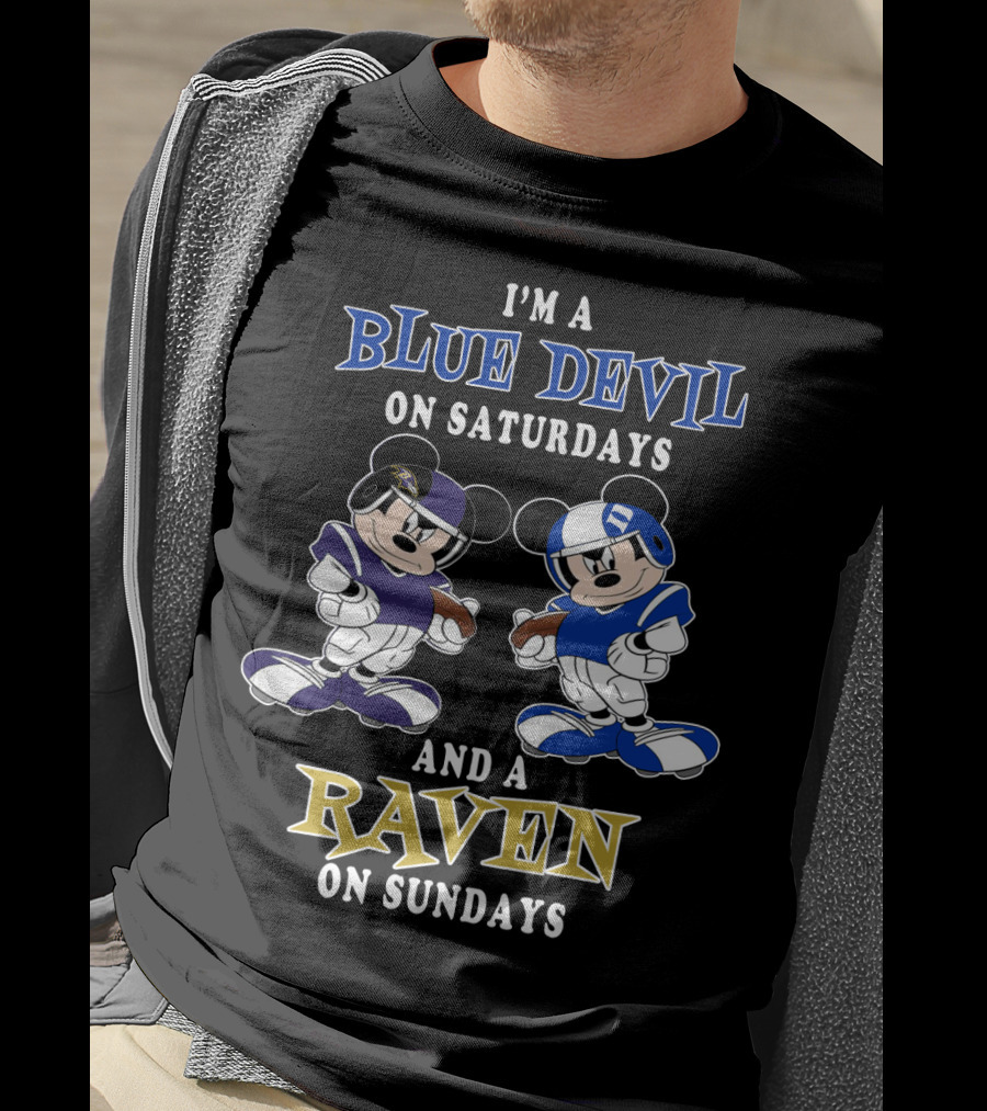 I'm A Blue Devil On Saturdays And A Raven On Sundays T-Shirt