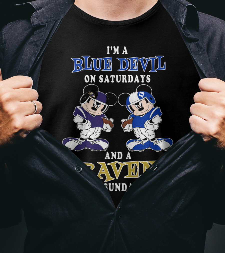 I'm A Blue Devil On Saturdays And A Raven On Sundays T-Shirt
