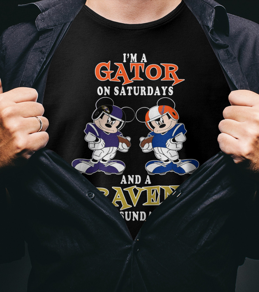 I'm A Gator On Saturdays And A Raven On Sundays T-Shirt