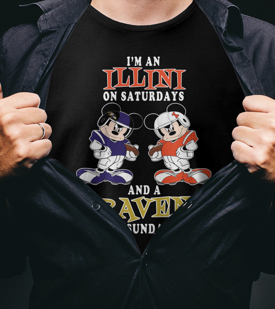 I'm An Illini On Saturdays And A Raven On Sundays T-Shirt