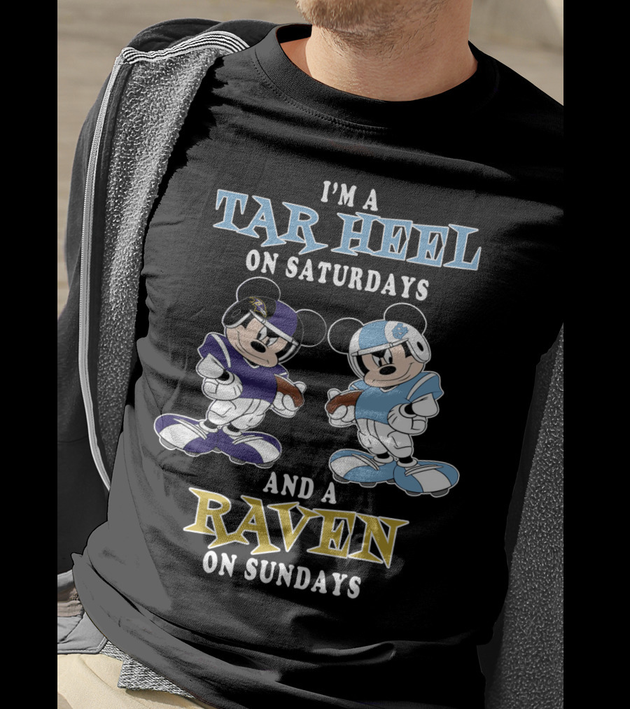 I'm A Tar Heel On Saturdays And A Raven On Sundays T-Shirt