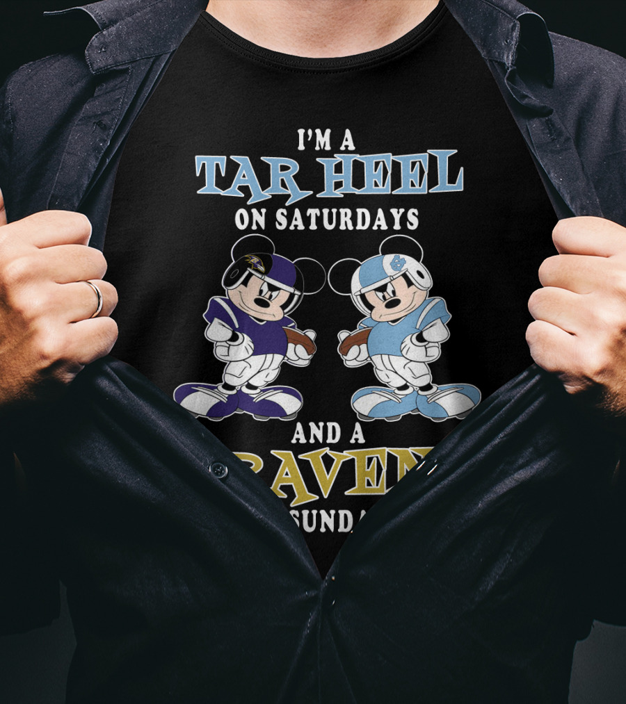 I'm A Tar Heel On Saturdays And A Raven On Sundays T-Shirt