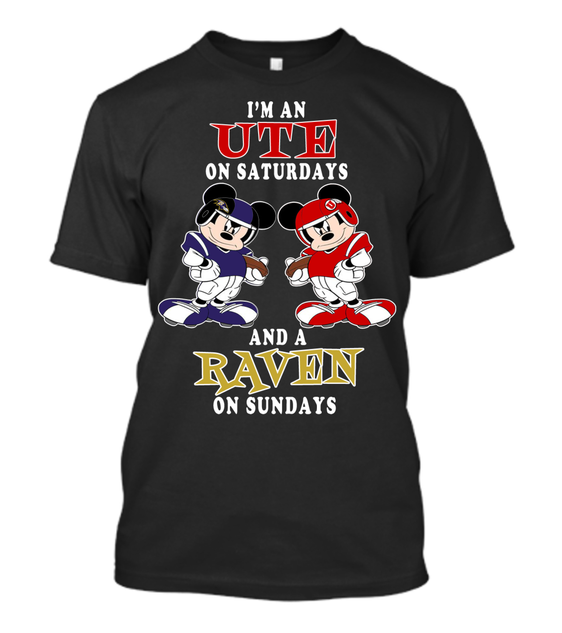 I'm An Ute On Saturdays And A Raven On Sundays T-Shirt