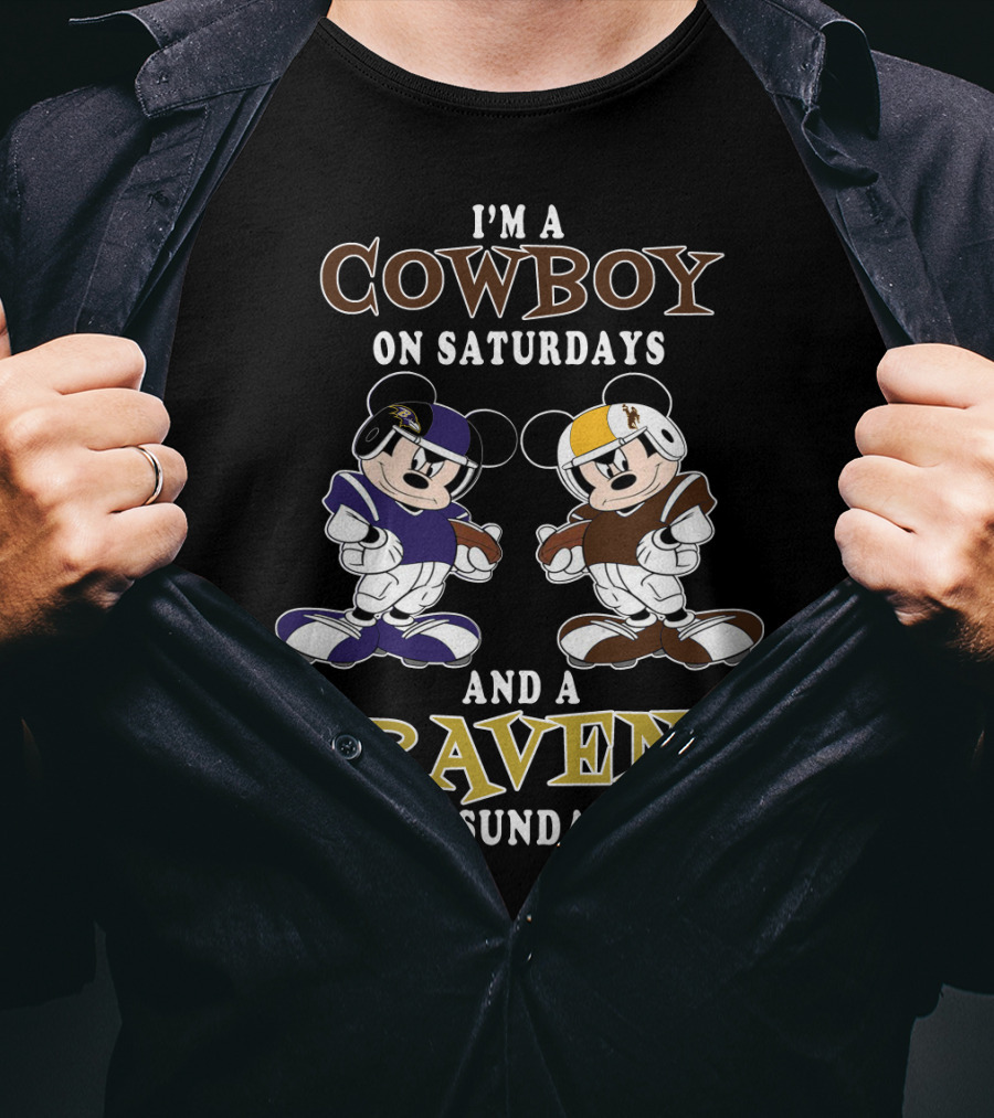 I'm A Cowboy On Saturdays And A Raven On Sundays T-Shirt