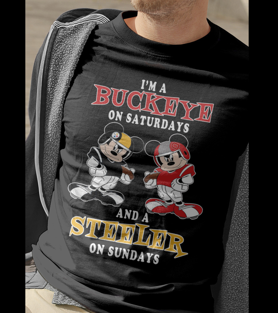 I'm A Buckeye On Saturdays And A Steeler On Sundays T-Shirt