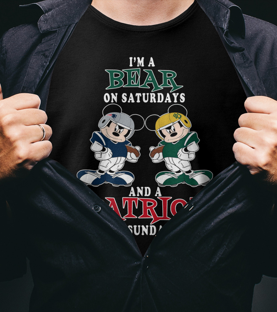 I'm A Bear On Saturdays And A Patriot On Sundays T-Shirt
