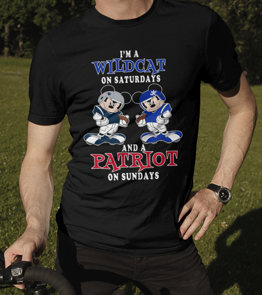 I'm A Wildcat On Saturdays And A Patriot On Sundays T-Shirt