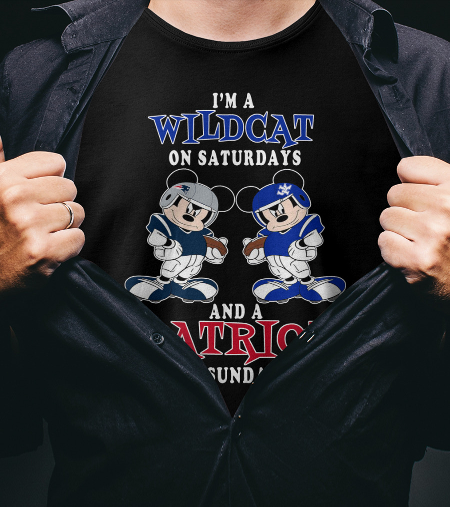 I'm A Wildcat On Saturdays And A Patriot On Sundays T-Shirt
