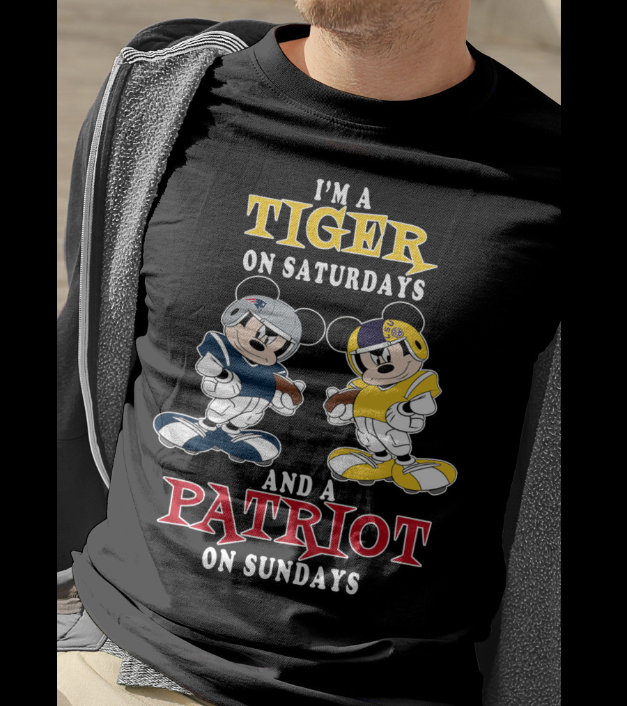 I'm A Tiger On Saturdays And A Patriot On Sundays T-Shirt