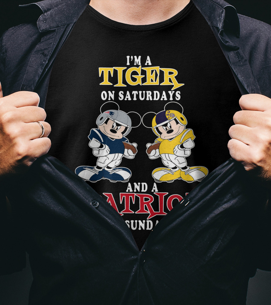 I'm A Tiger On Saturdays And A Patriot On Sundays T-Shirt