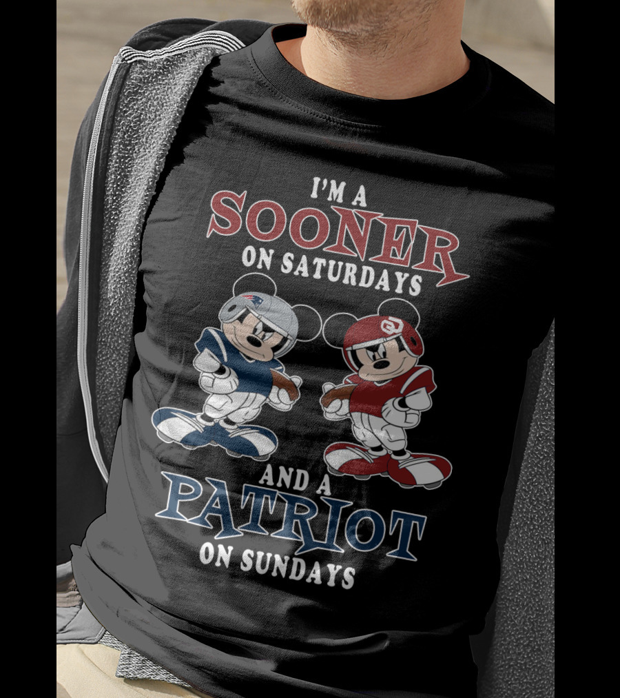 I'm A Sooner On Saturdays And A Patriot On Sundays T-Shirt
