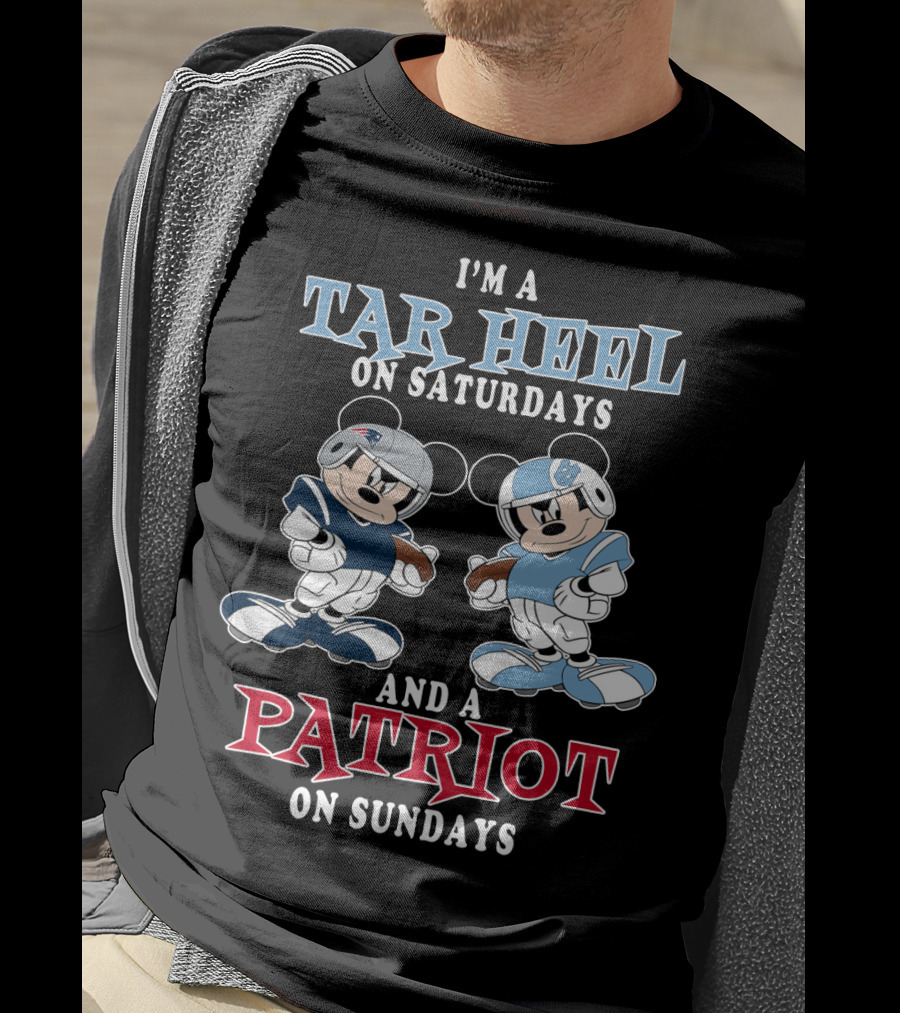 I'm A Tar Heel On Saturdays And A Patriot On Sundays T-Shirt