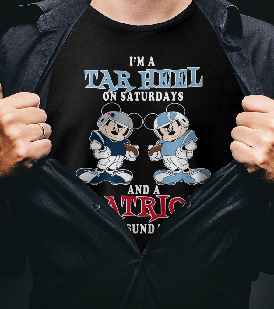 I'm A Tar Heel On Saturdays And A Patriot On Sundays T-Shirt