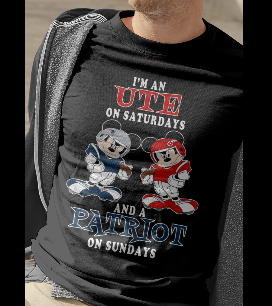 I'm An Ute On Saturdays And A Patriot On Sundays T-Shirt